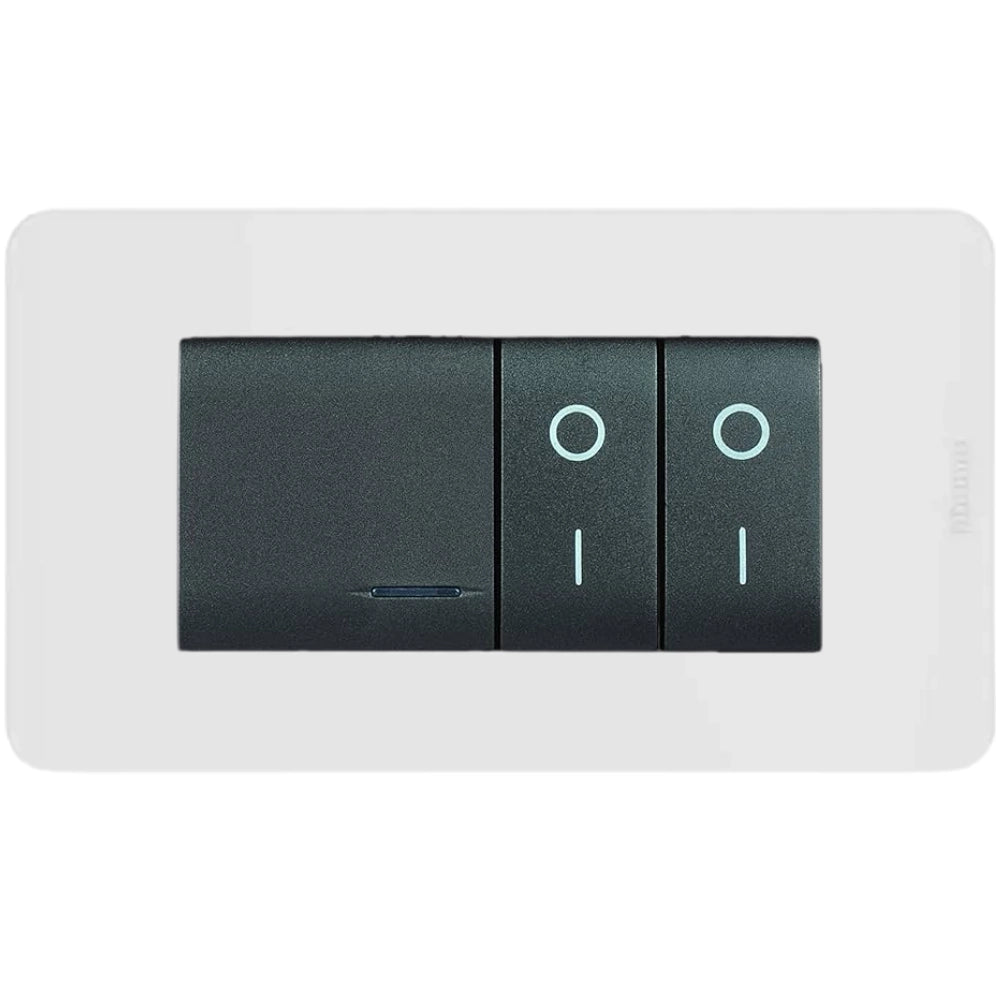 Bticino matixgo placca 4 moduli elegante e funzionale *** colore bianco, confezione 1
