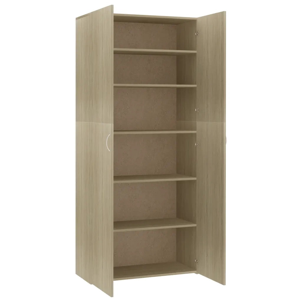 Scarpiera | Mobile per scarpe Rovere Sonoma 80x35,5x180 cm in Legno Multistrato