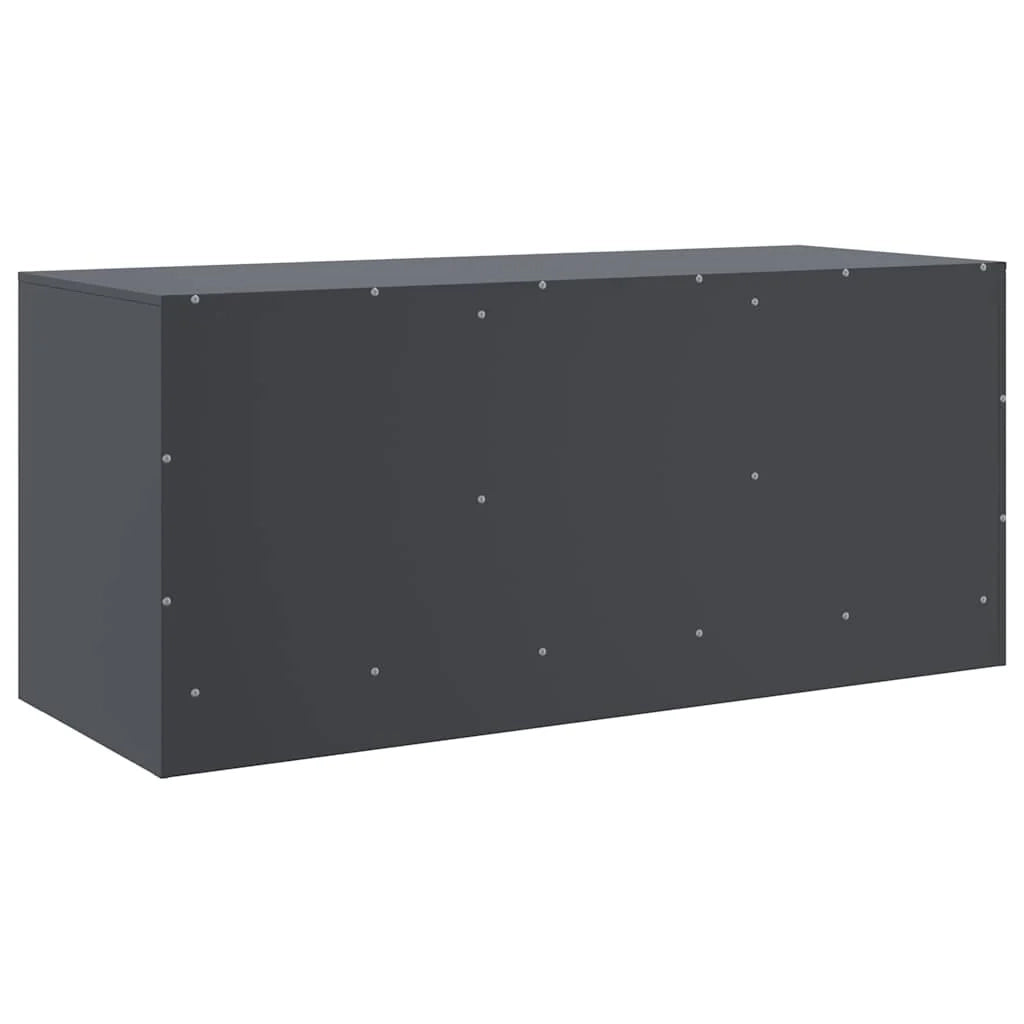 Mobile TV multimediale scaffale TV credenza TV adatto per sala da pranzo soggiorno camera da letto antracite 99 x 39 x 44 cm acciaio antracite 02_0026410