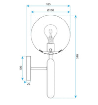 Lampada Da Parete G097-1w Black