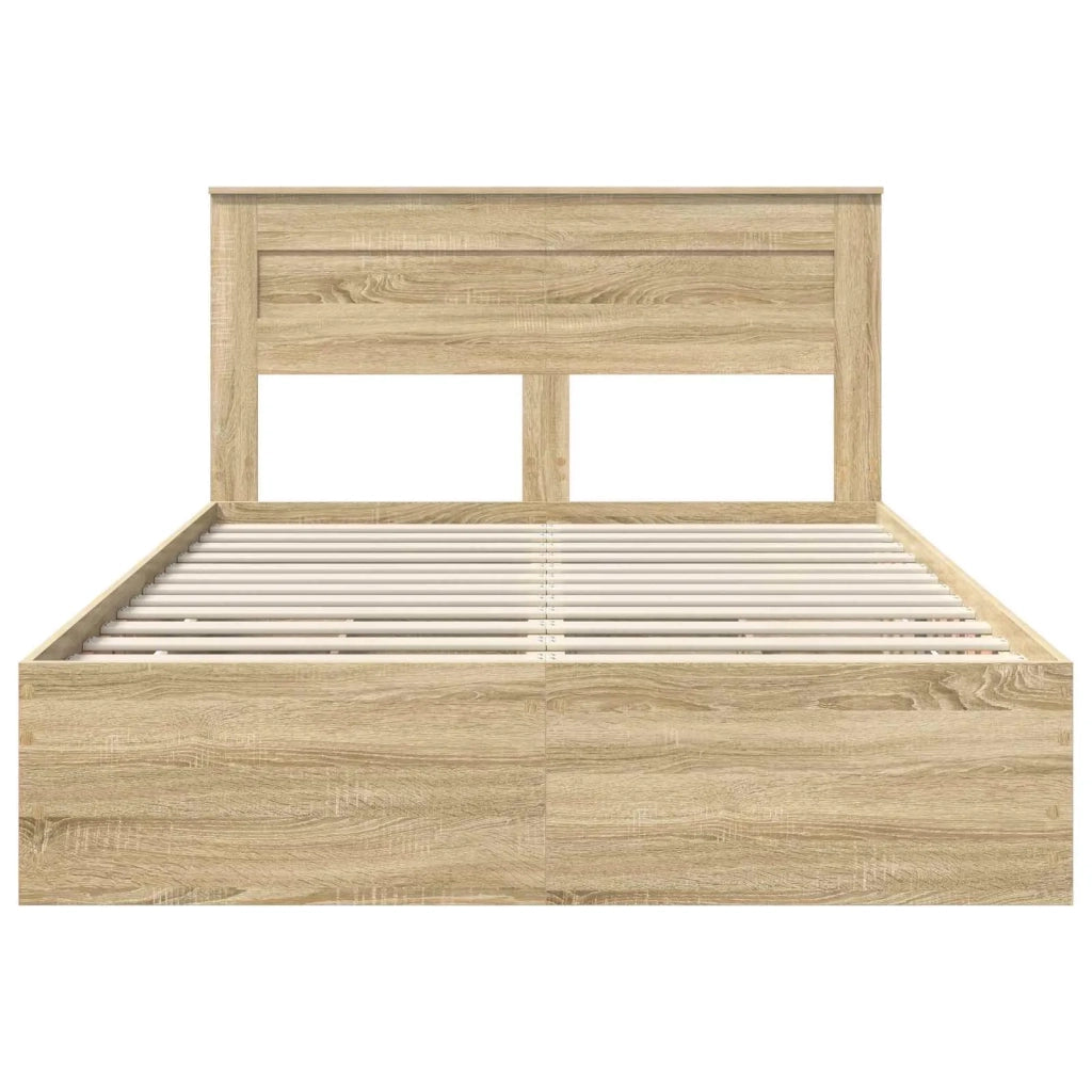 Struttura del letto con cassetto Rovere Sonoma 150 x 200 cm