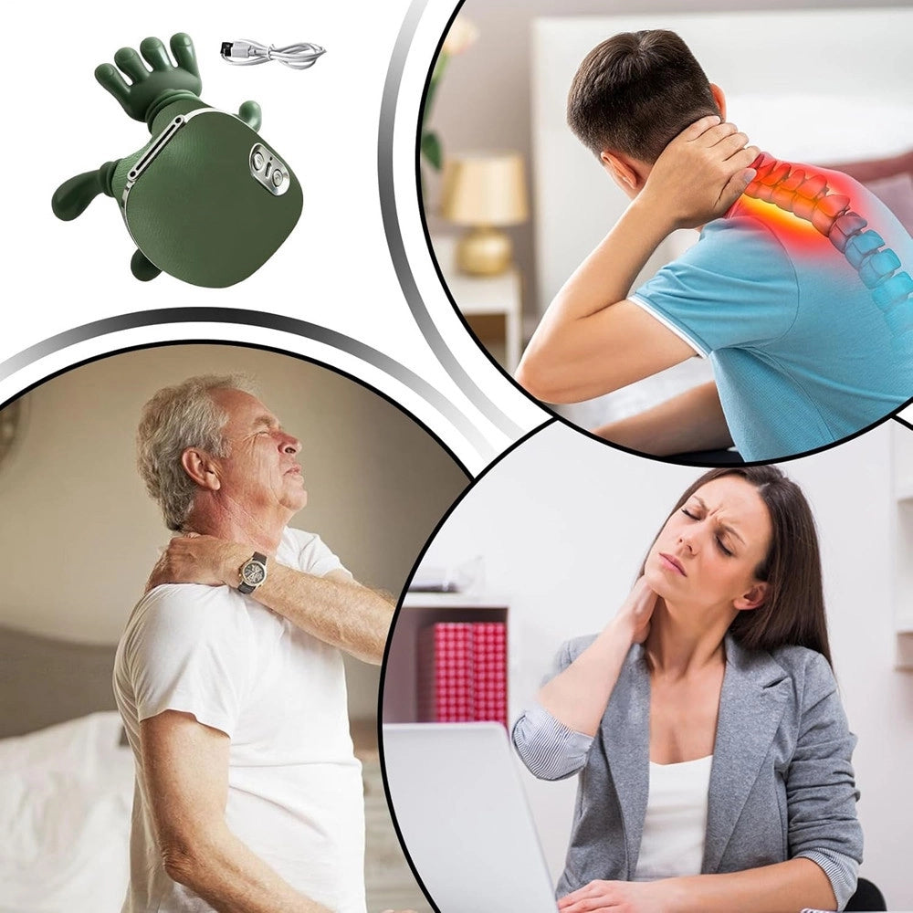 Trade Shop - Massaggiatore Cervicale Con Manine Massaggio Elettrico Shiatsu Schiena Collo Spalle Dolore -