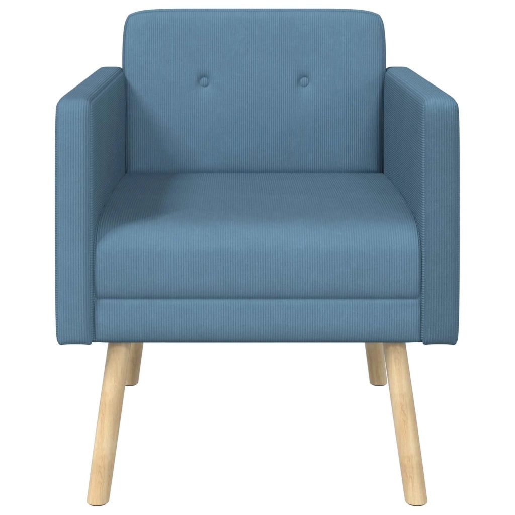 Sedia d'accento Blu Tessuto in velluto a coste 42044811