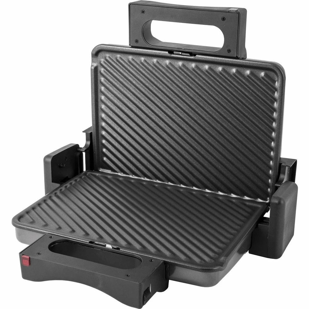 Trade Shop - Bistecchiera Elettrica 2000w Accensione Separata Piastre Alluminio Antiaderenti Rimovibili -