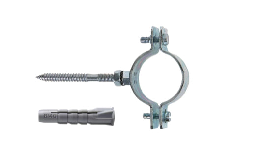 COLLARE PER TUBI CPS-V COMPLETO DI VITE E TASSELLO FISCHER - CPS-V 1/2''