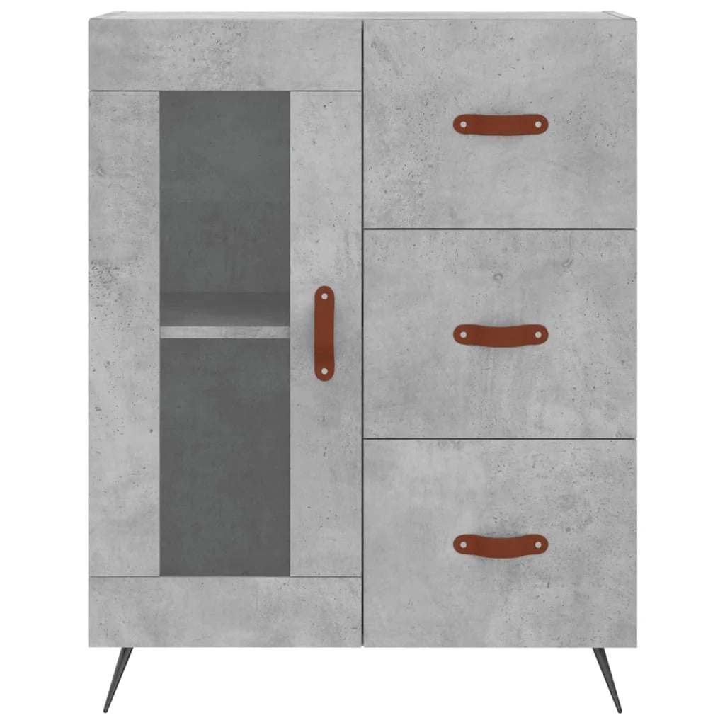 Buffet credenza cassettiera mobiletto mobile contenitore organizer cucina soggiorno salotto alto 69,5 x 34 x 180 cm legno ingegnerizzato grigio 02_0034615