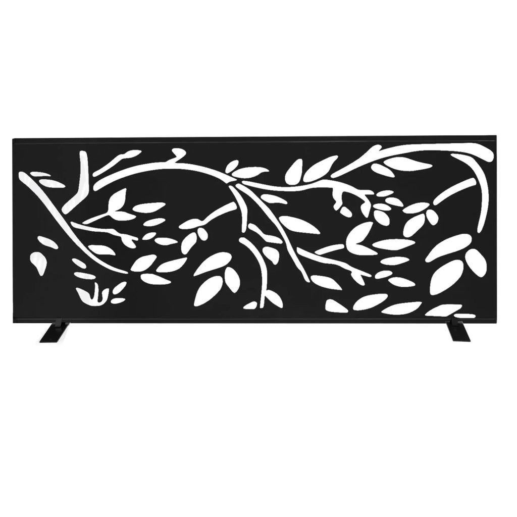 IDMarket - Pannello decorativo universale 150 x 50 CM LIS nero opaco