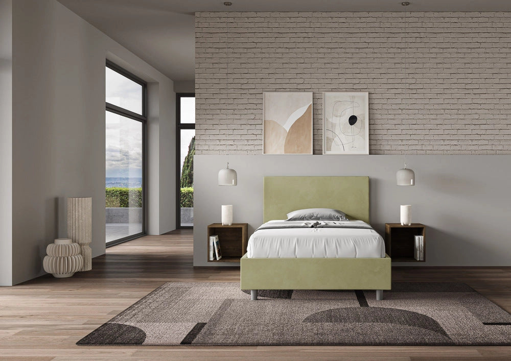 Letto 1 Piazza e Mezzo 120x190 cm con Rete Adele Tè Verde
