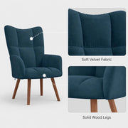 Blue Velvet Recliner