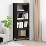 Armadio per Libri Rovere Nero 60 x 30 x 155 cm 886396