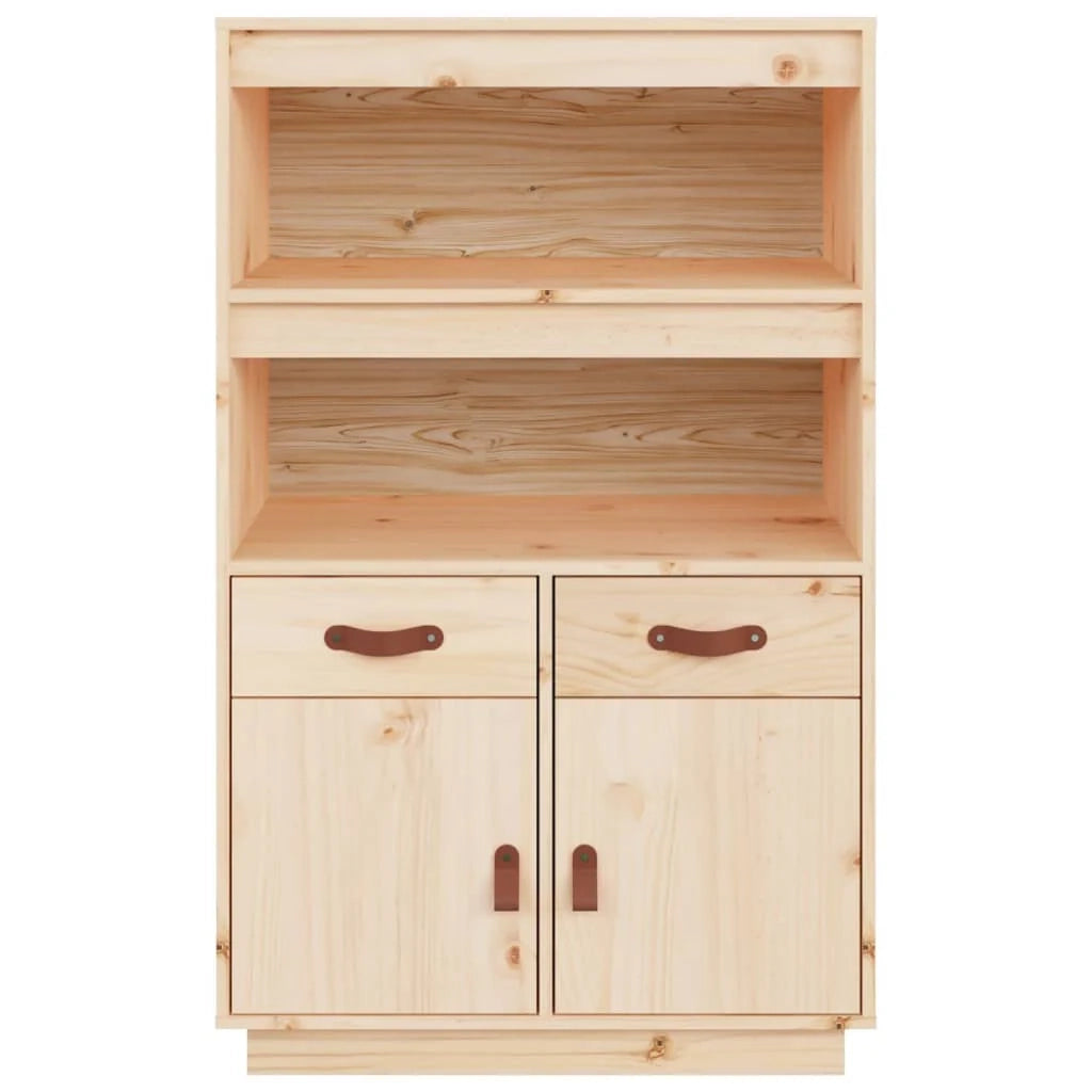 Buffet credenza cassettiera armadio mobile contenitore organizer cucina soggiorno salotto alto 67 x 40 x 108,5 cm legno di pino massiccio marrone 02_0032194