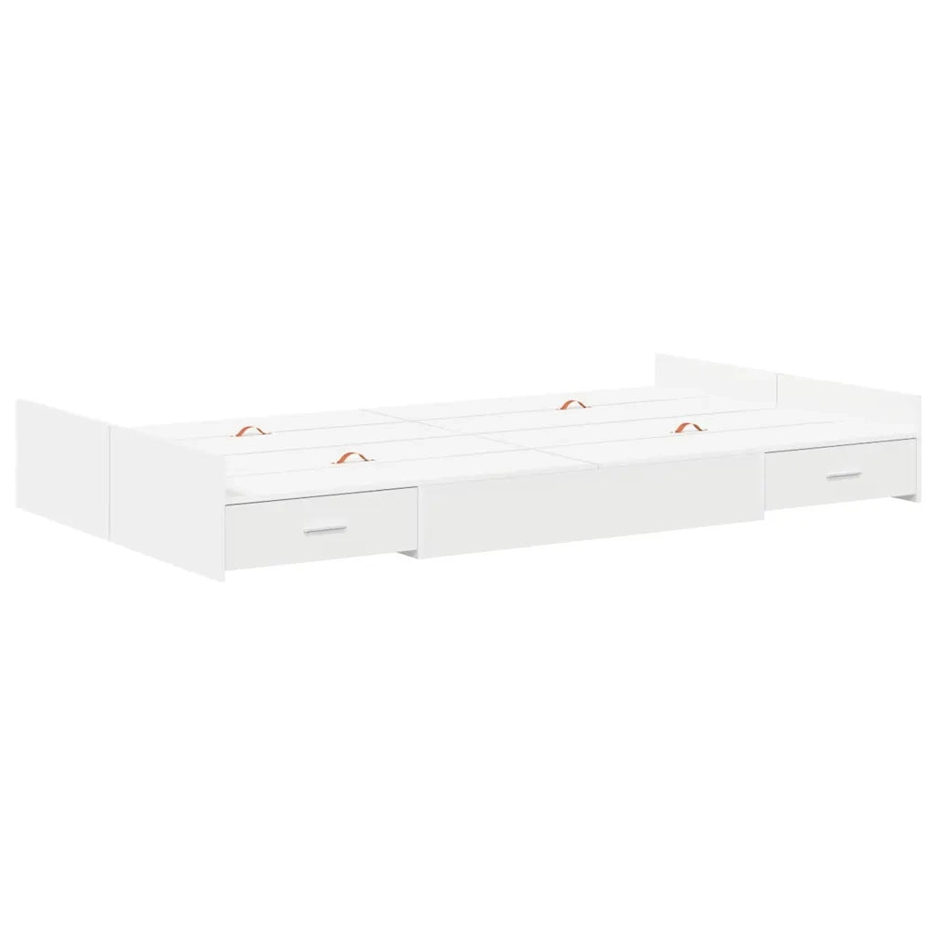 Struttura letto con contenitore Bianco 120 x 190 cm 3335325