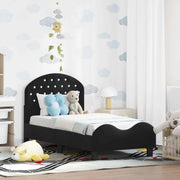 Struttura letto per bambini con testata Nero 70 x 140 cm