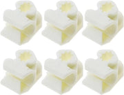 Set di Clip per Cavi - Kit di Connettore - Materiale Plastico - Fissaggio al Pannello di Controllo - Utilizzo Universale - Bianco - Pacchetto da 6 Unità