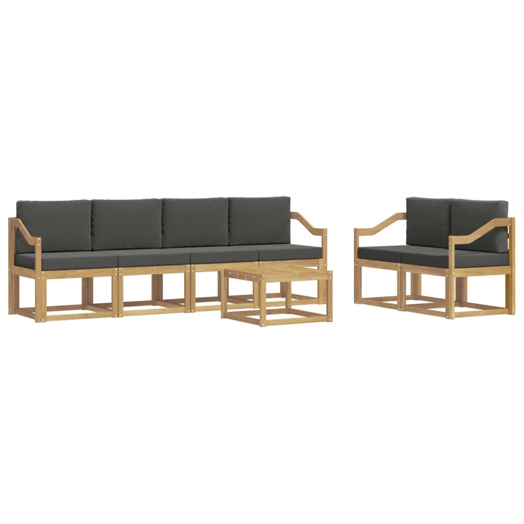 Set di divani da esterno 7 pz Bianco e Antracite 3387296