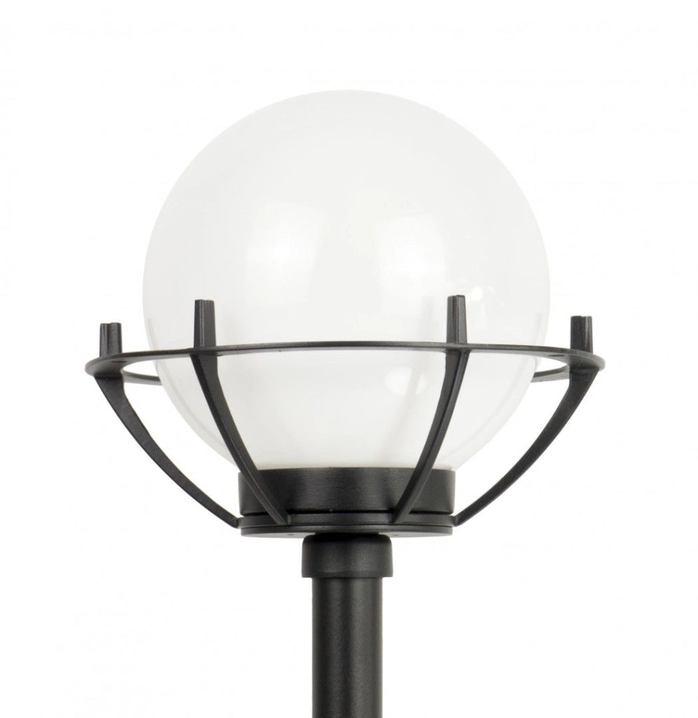 Lampada da giardino 102cm sfera 25cm E27 nera IP43
