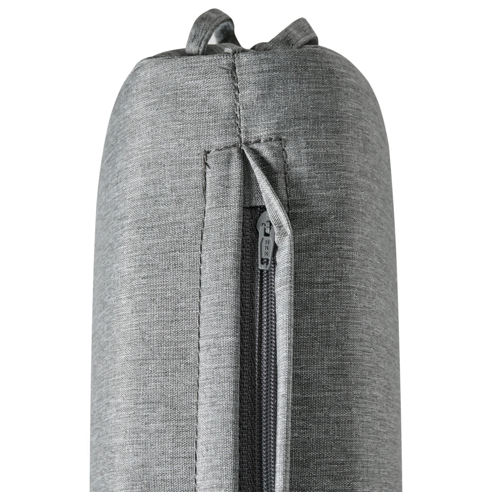 Set da giardino con 6 sedie in legno di acacia marrone scuro con cuscini Grigio melange in stile rustico con cuscini