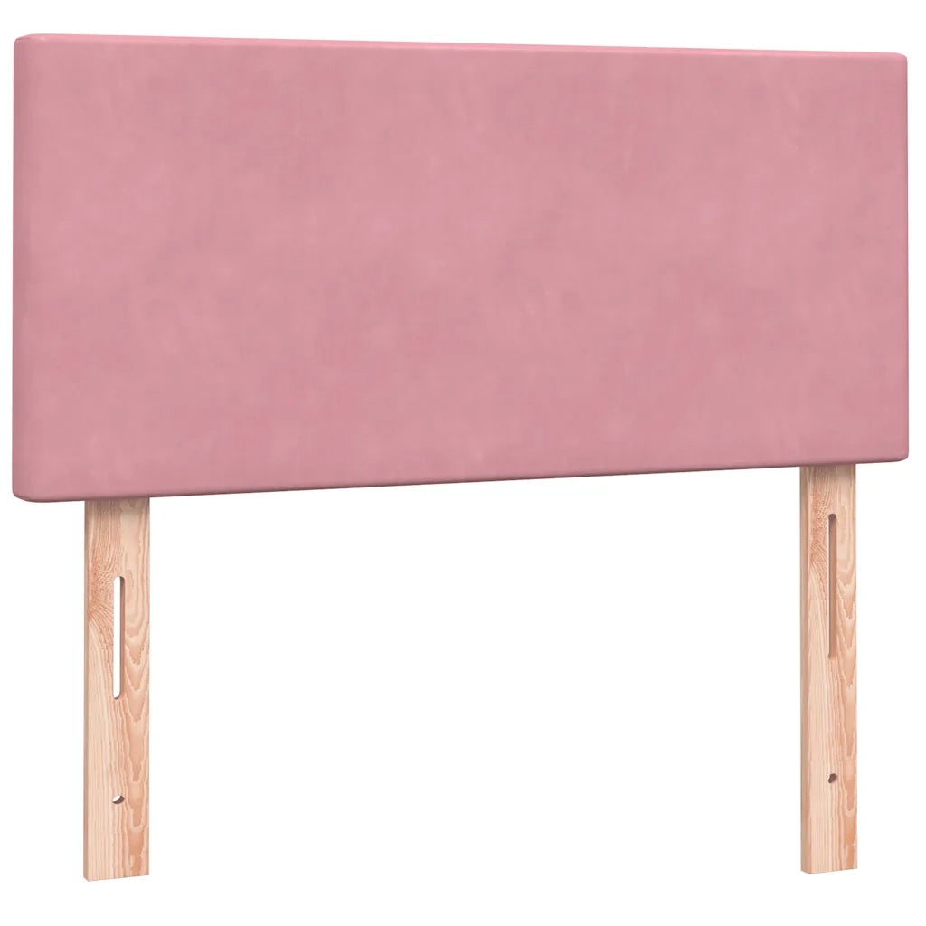 Giroletto a Molle con Materasso Rosa 90x210 cm Velluto