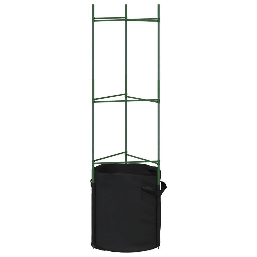 vidaXL Sostegni Pomodori con Sacchetti Piante 6pz 116 cm Acciaio e PP