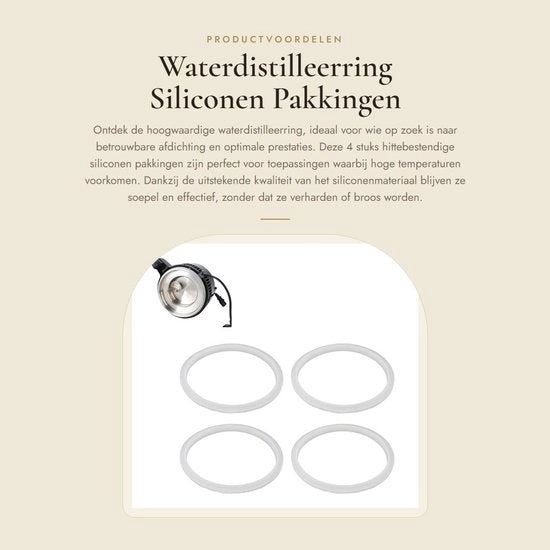 Raccordi a doppia effetto 4 pezzi - Resistenti al calore in silicone - Anello di sigillatura - Sigillatura efficace - Prestazioni ottimali - Alta resistenza a temperature elevate - Anello di sigillatura