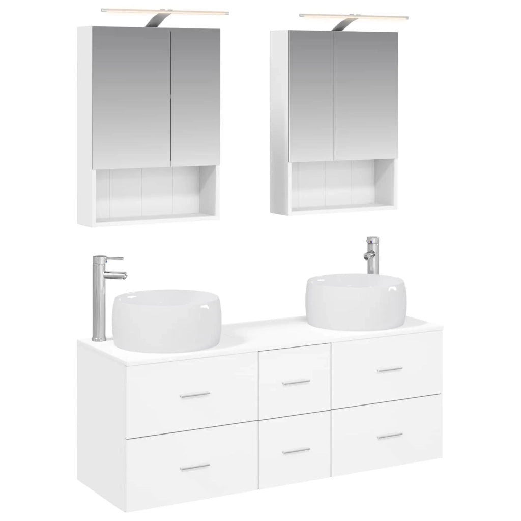 Set di mobili per il bagno 5 pcs Bianco 3407039