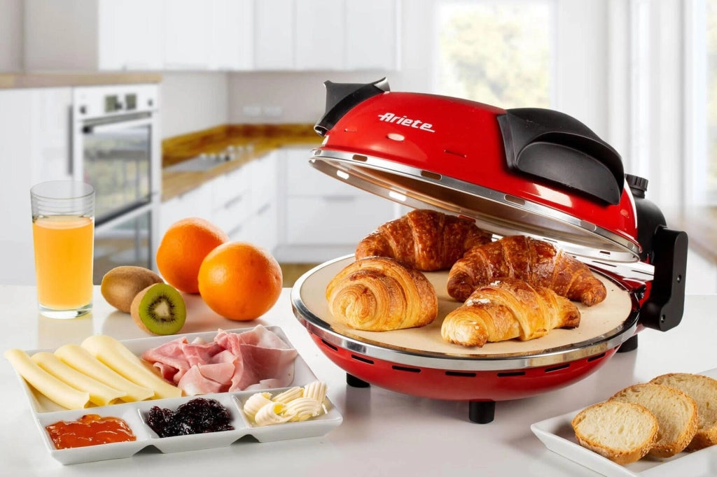 Ariete 909 - Forno Pizza Elettrico 1200W 400 gradi Timer 30 minuti Rosso