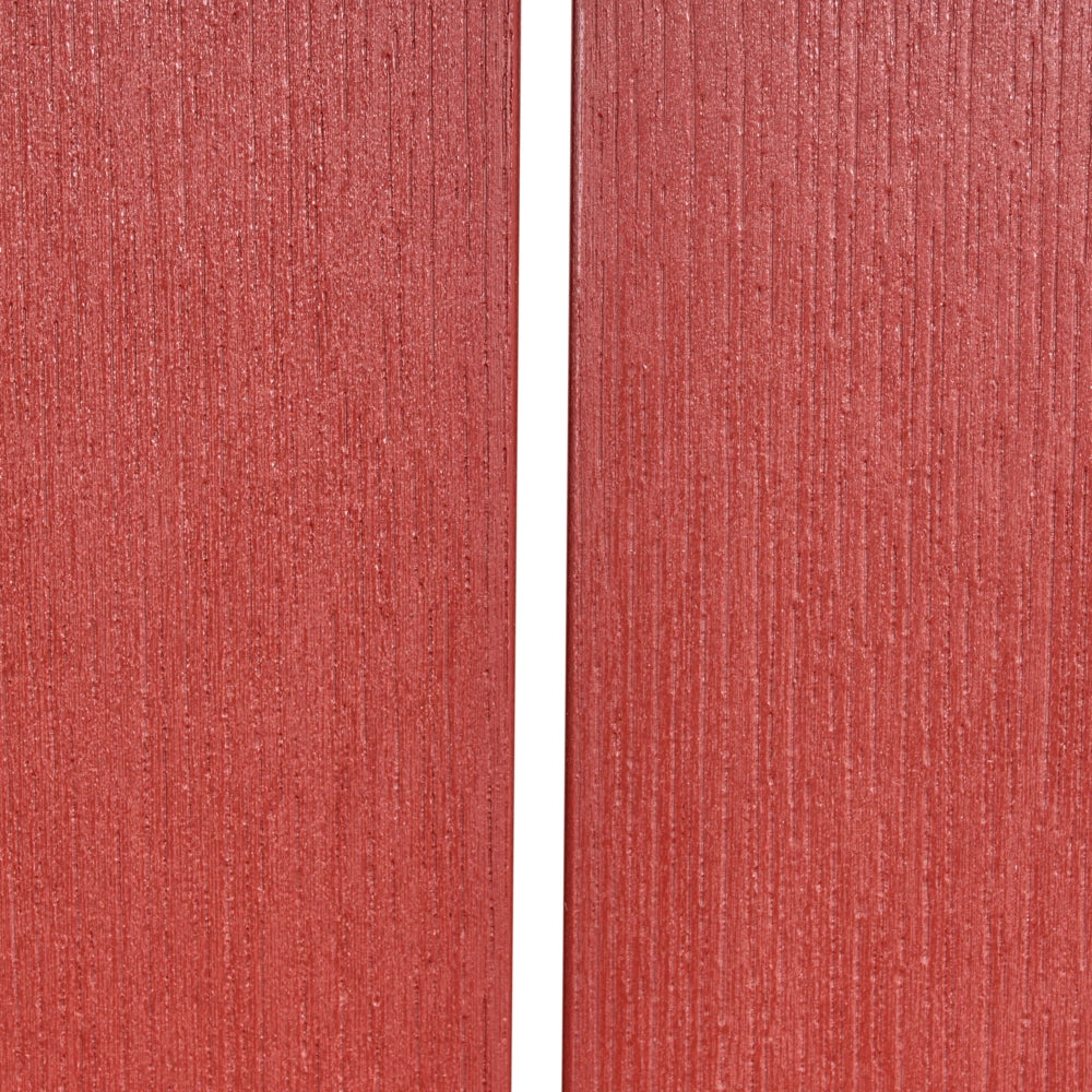 Panchina da giardino in legno plastico rosso 2 posti Mobili da giardino tradizionali