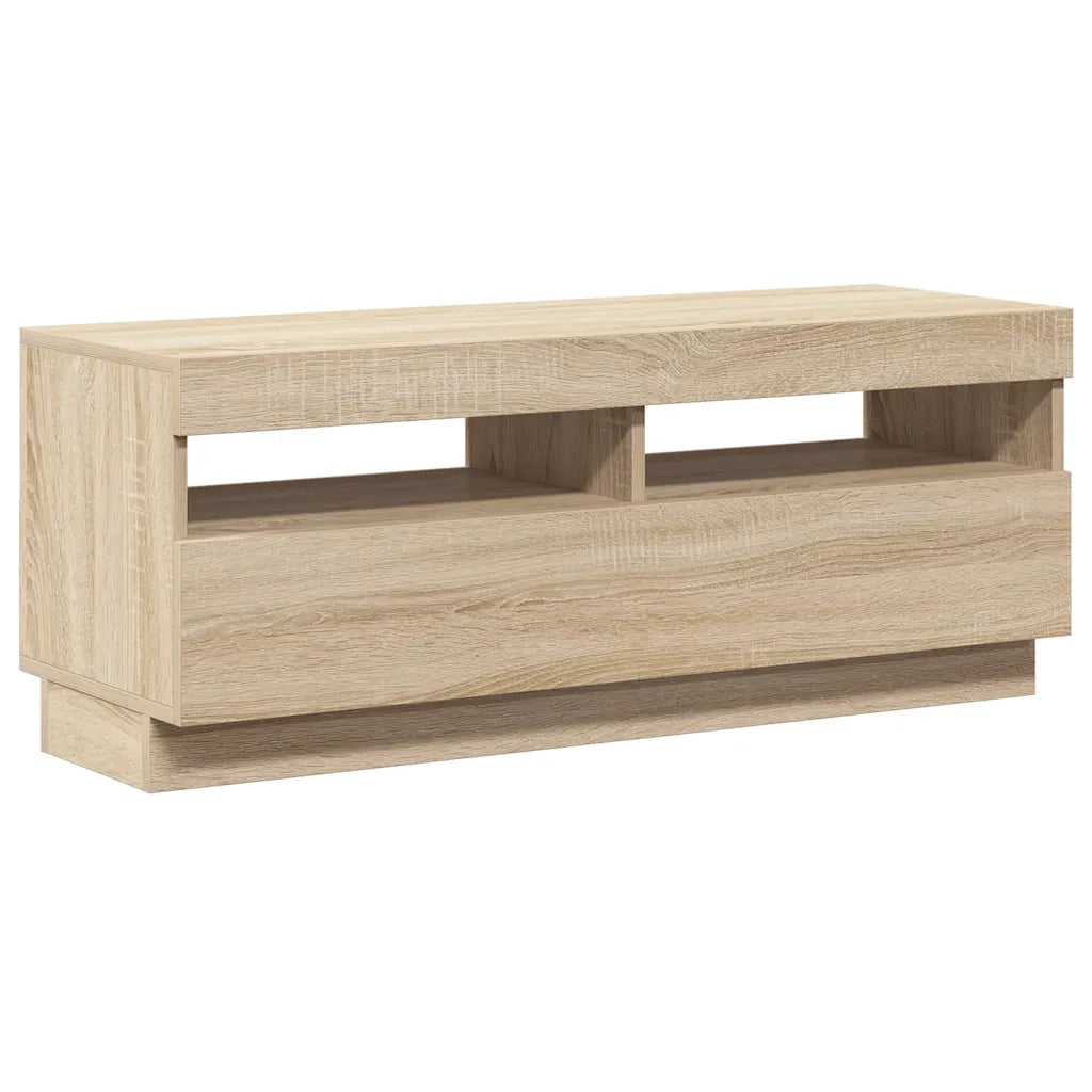 Mobile Porta TV con Luci LED Rovere Sonoma 100x35x40 cm 804457