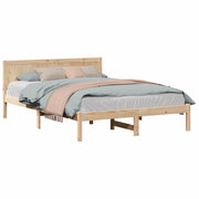 Letto matrimoniale | Letto per adulti | Struttura del letto Marrone 150 x 200 cm Legno massello di pino