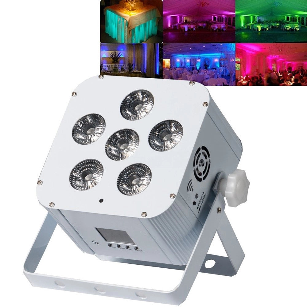 Trade Shop - Smartbat Par Led Wireless A Batteria 6x18w Led Da 6 Colori 6in1 Rgbwa Uv -