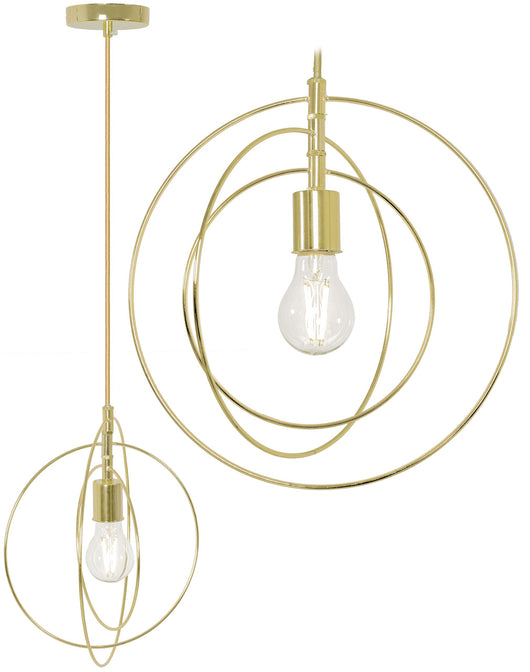 Lampada Da Soffitto Metallico Anulare Oro APP286-1CP