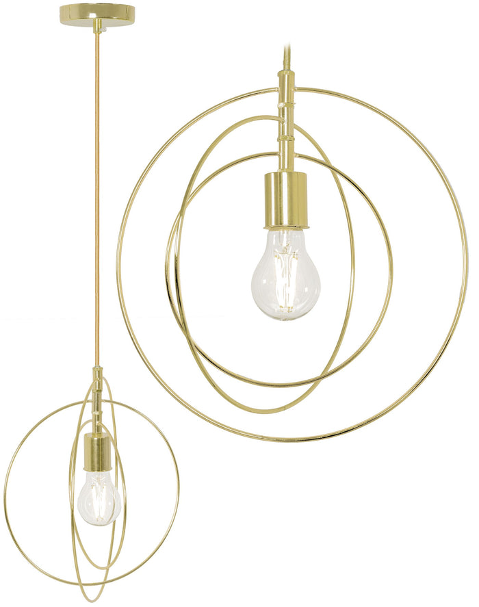 Lampada Da Soffitto Metallico Anulare Oro APP286-1CP