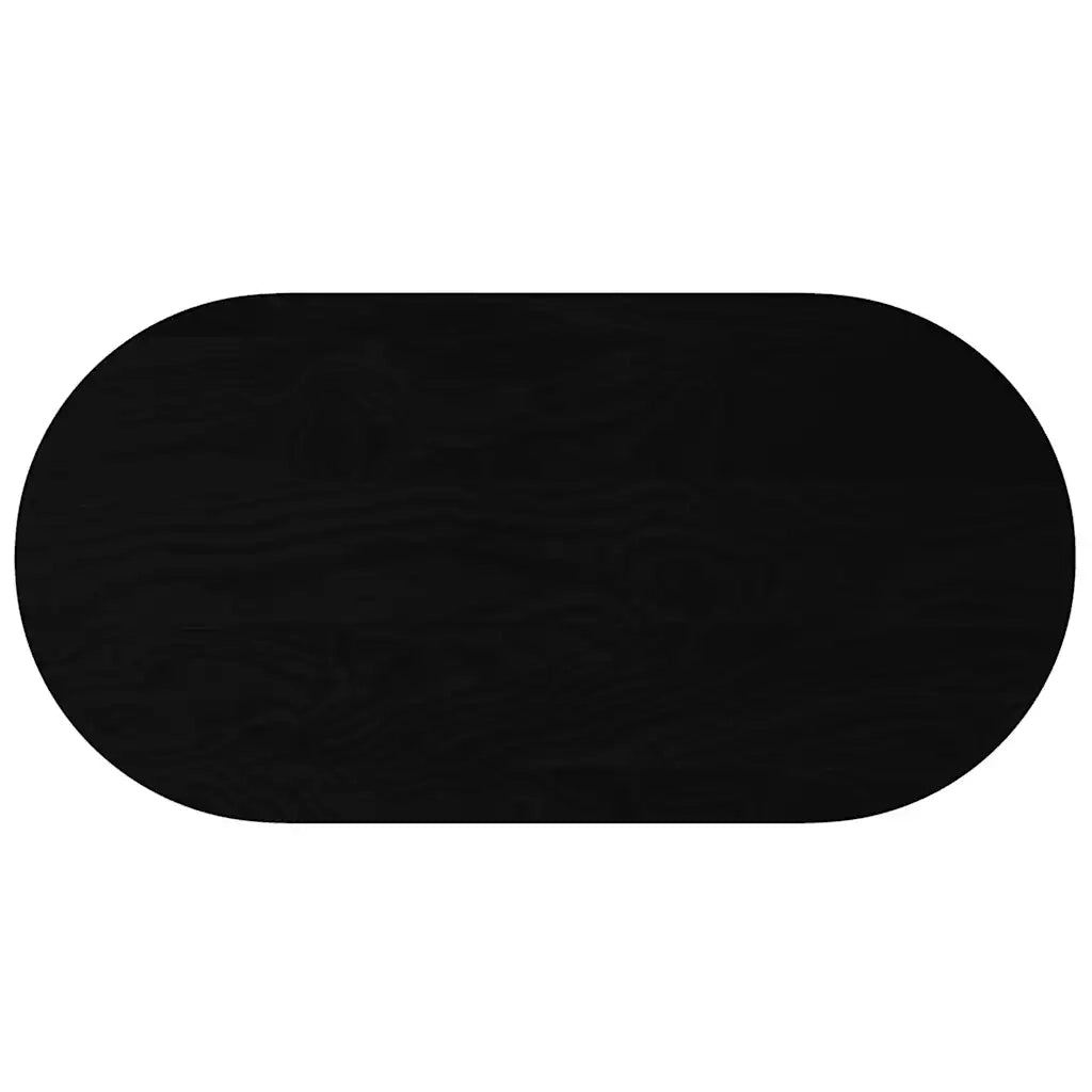vidaXL Piano Tavolo Marrone Scuro 120x60x2 cm in Rovere Massello Ovale