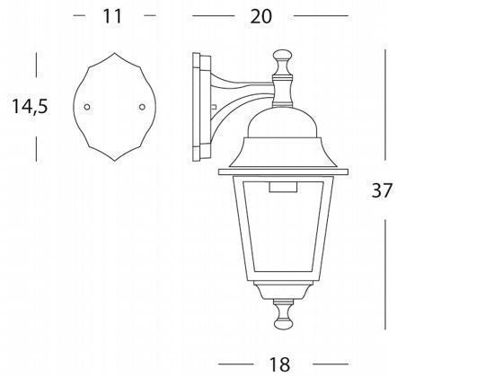 Applique Piccola in Basso da Esterno  in Alluminio Sovil Bianco e Argento