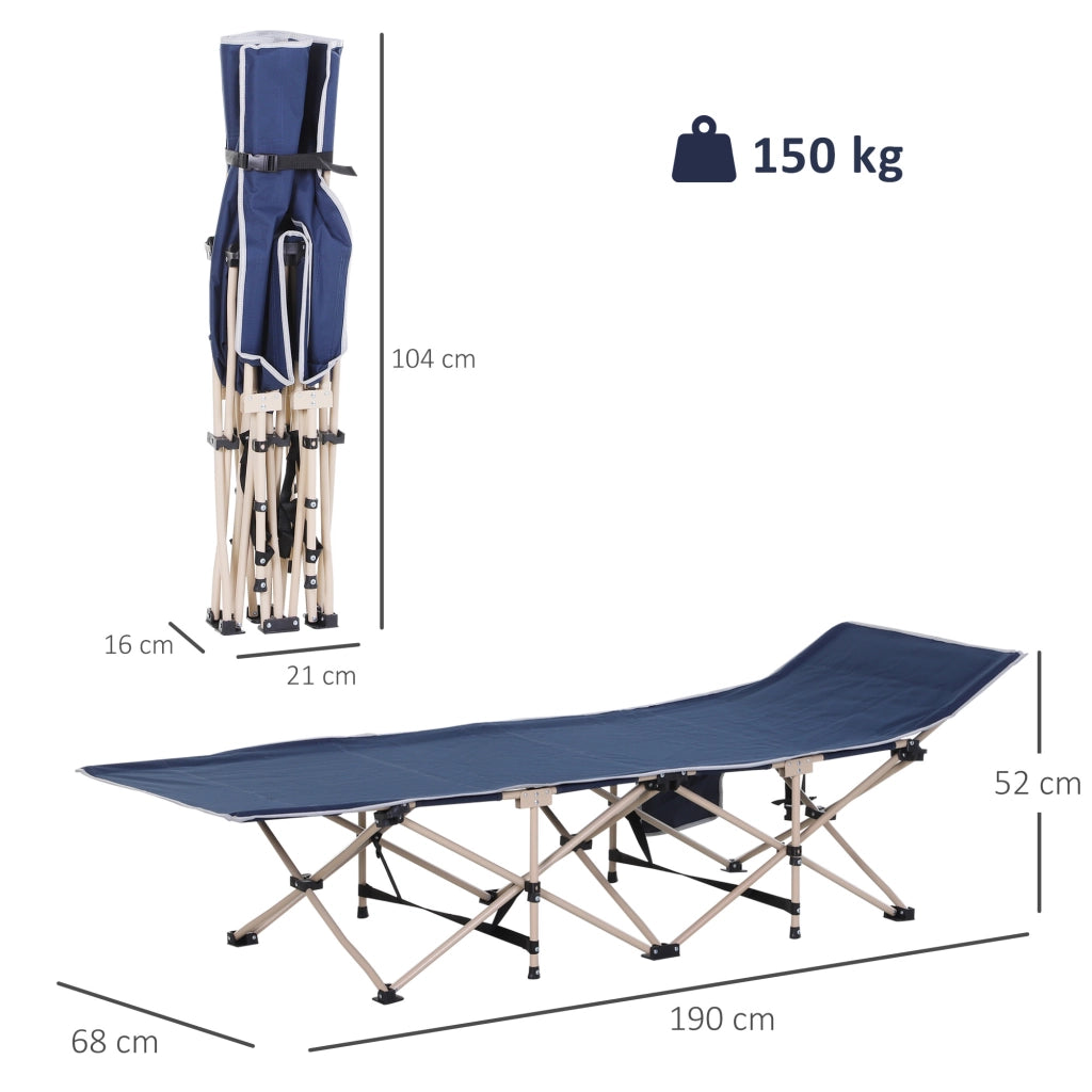 Letto da campeggio pieghevole ¨C Zephmum ¨C Blu 190x68x52 cm