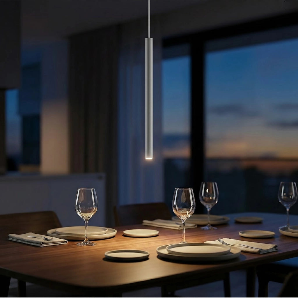 Lampada a sospensione SELTER in acciaio grigio