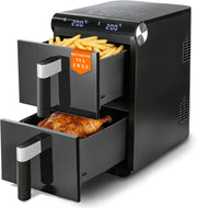 ZMH Friggitrice ad aria da 11L 2 scomparti friggitrice ad aria a doppia zona 13 in 1 2800W con touchscreen e timer