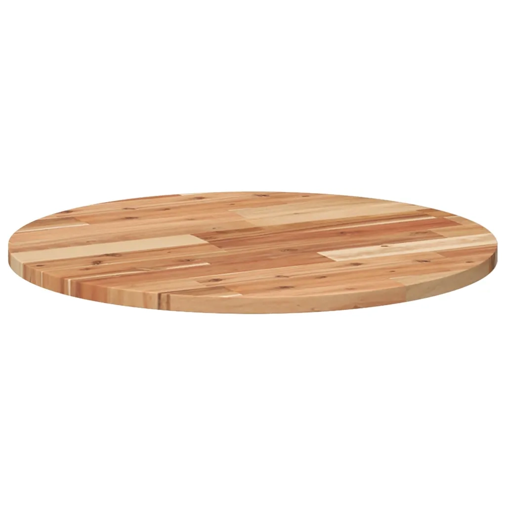 Piano Tavolo Rotondo Ø60x2 cm in Legno Massello di Acacia 4008696