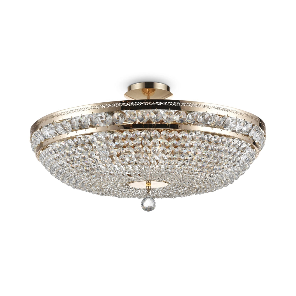 Maytoni Plafoniera contemporanea Ottilia 12 luci E14 oro metallo diffusore metallo