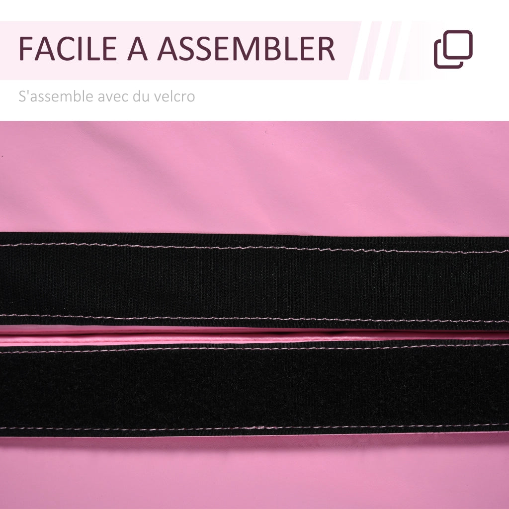 Tappetino da pole dance pieghevole ¨C zephmum ¨C rosa ?150cm spessore 5cm