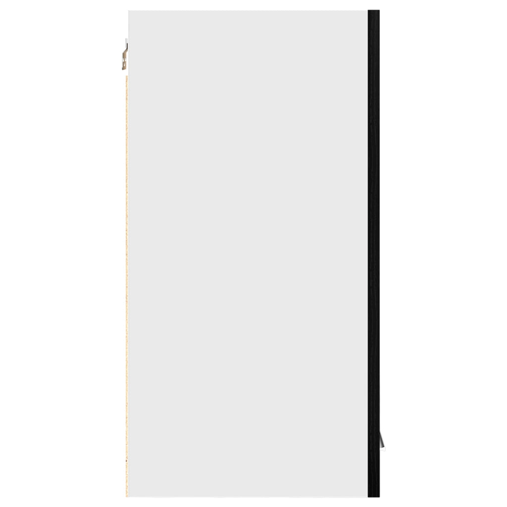 Armadio sospeso in rovere nero 60x31x60 cm realizzato in legno ingegnerizzato