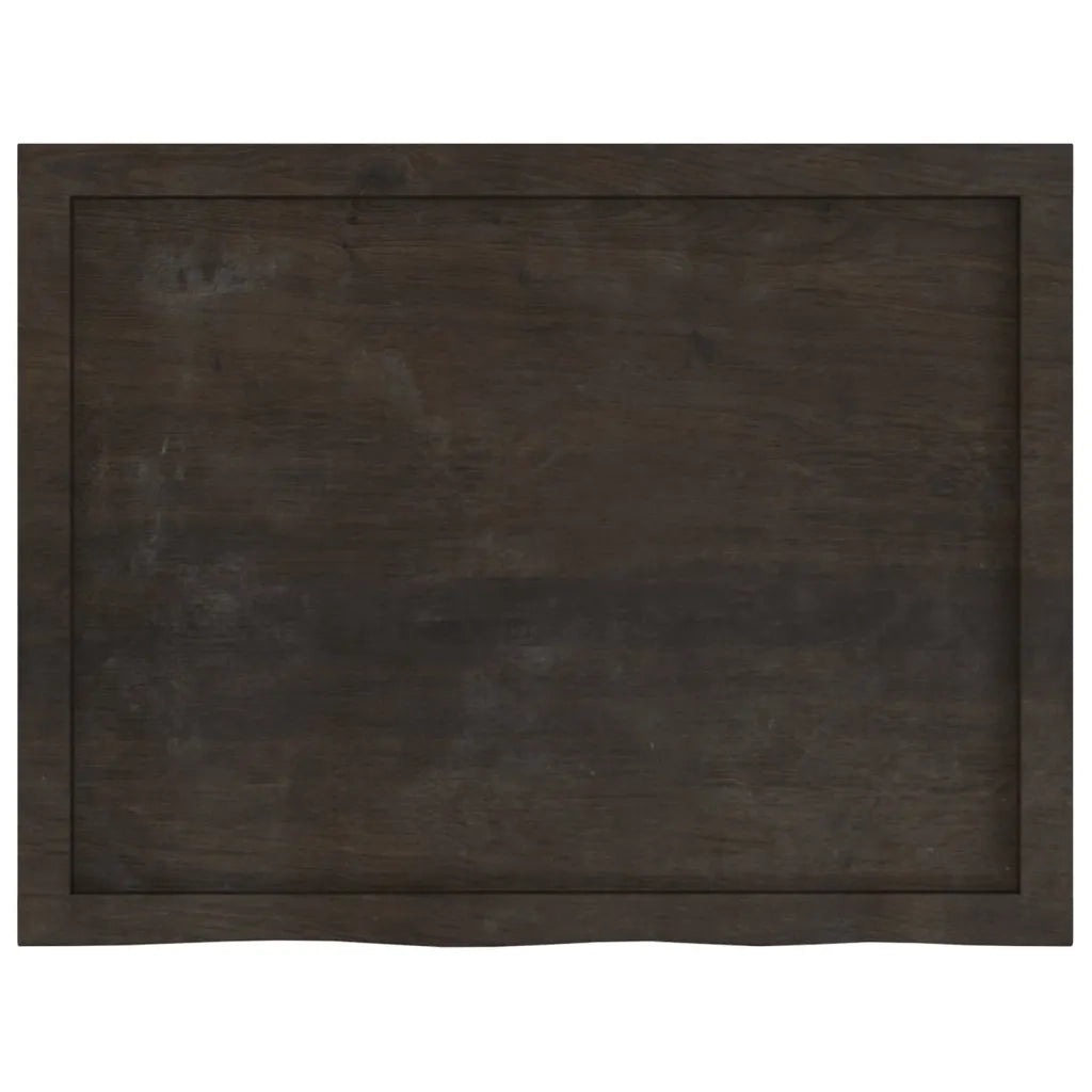 Ripiano Marrone Scuro 80x60x(2-4) cm Massello Rovere Trattato 363792