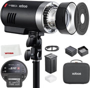 Flitser esterna 300Ws con 12W Bi-Color, sistema wireless 2.4G X e compatibilità TTL HSS per Canon, Nikon, Sony, Fuji, Olympus e Pentax.