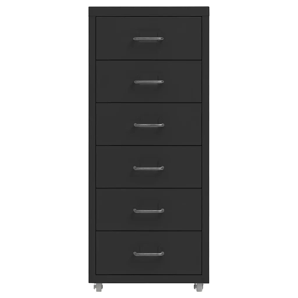 Schedario Mobile Nero 28x41x69 cm in Metallo CFW1092993