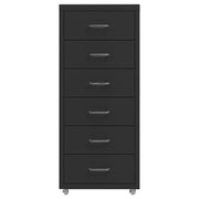 Schedario Mobile Nero 28x41x69 cm in Metallo CFW1092993