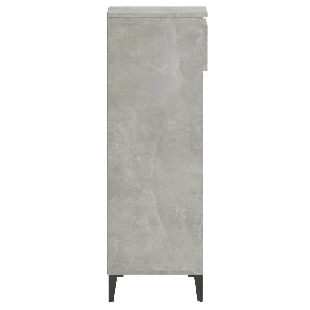 Scarpiera-Scaffale per scarpe Grigio Cemento 40x36x105 cm in Legno Multistrato 254579