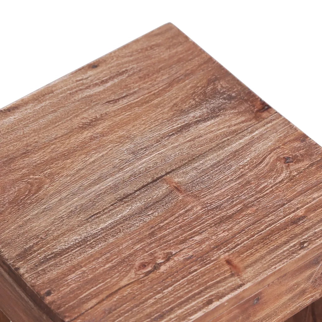 Tavolino da CaffÃ¨ 30x30x30 cm in Legno Massello di Recupero cod mxl 6515