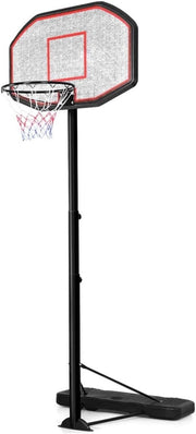Canestro da Basket Regolabile in Altezza da 200 a 305 cm, Canestro da Basket da Esterno ed Interno Portatile con Base Riempibile e Ruote