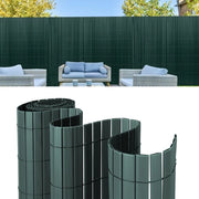 Schermo di separazione per giardino e terrazzo, forma a V, dimensioni 0,8x4m, resistente al vento e al tempo, UV resistente, per giardino e terrazzo, colore verde