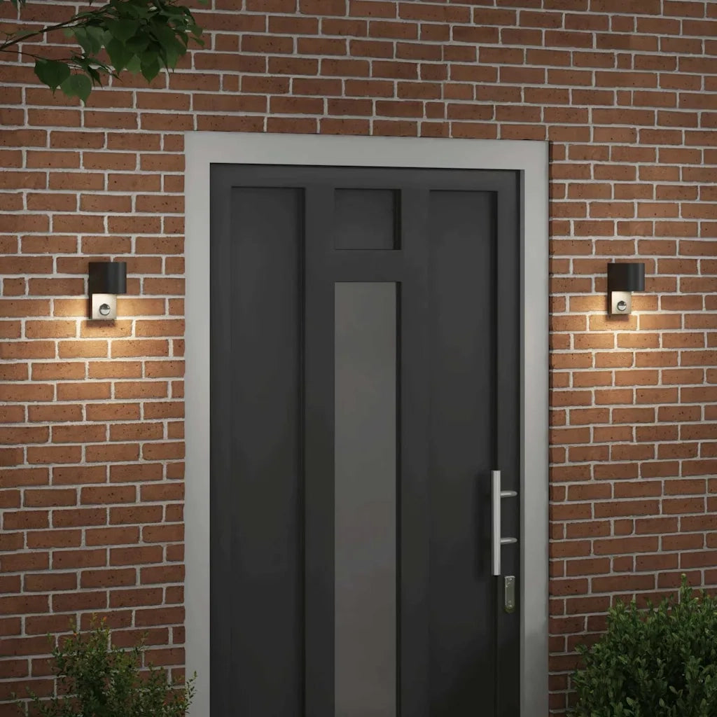 Lampada da Parete Esterna 2 pz Nero 12 x 7 x 15 cm CFW5219541